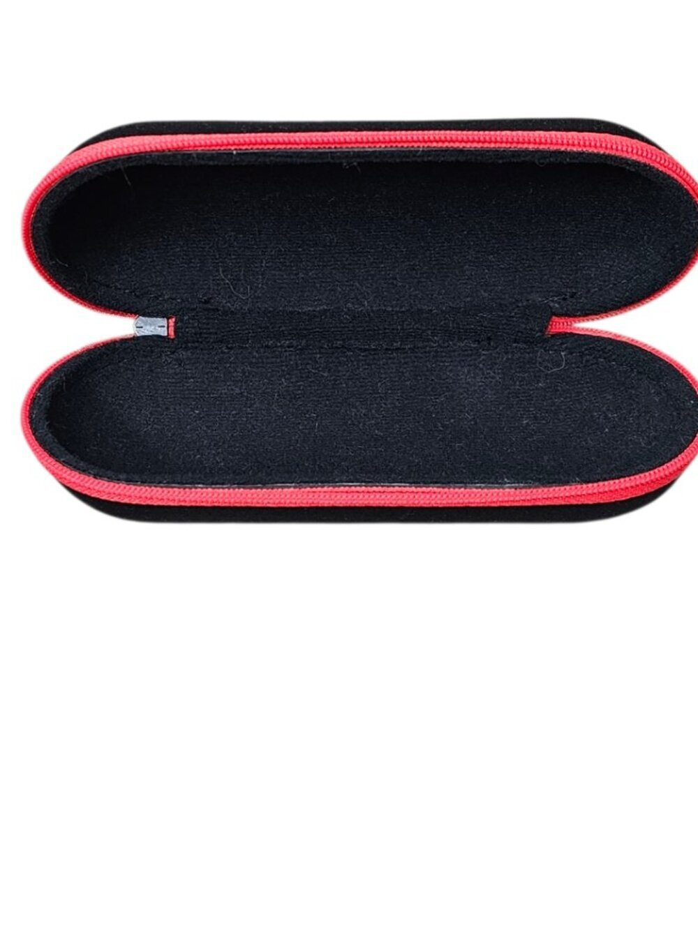 Jonathan Cate Sunglass Semi-hard Zip Around Black And Red Glasses Case - Picture 2 of 4